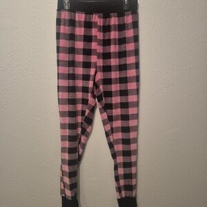Pink and Black Checkered Pants